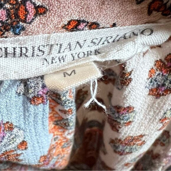 Christian Siriano long sleeve boho peasant top size medium - Picture 3 of 4